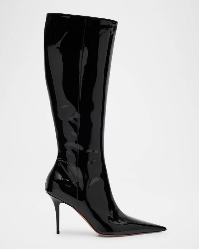 Barbara Patent Leather Stiletto Boots